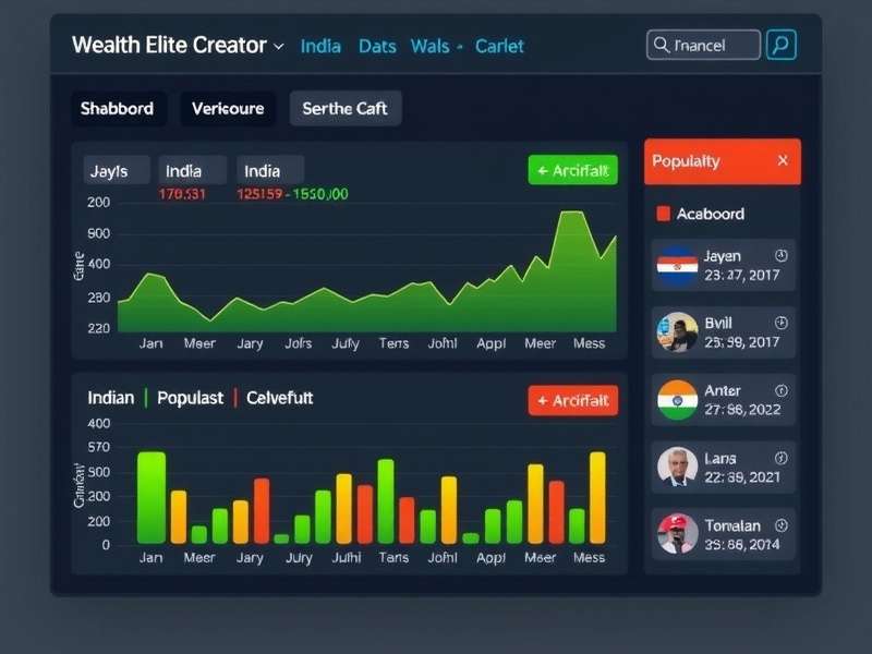 Wealth Elite Creator gameplay screenshot showing financial dashboard